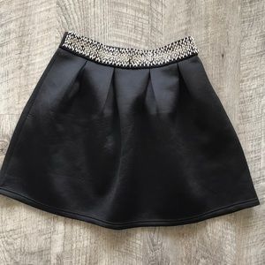 Black skirt with beading around waist